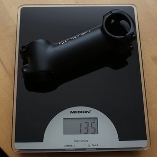 Gewicht Procraft Vorbau SL 31,8 100 mm, 17 °