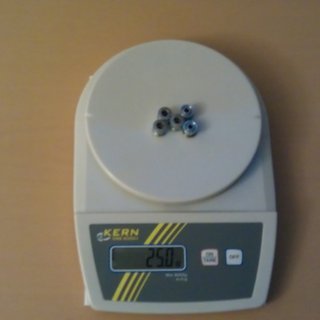 Gewicht Shimano Kettenblattschrauben Alfine FC-S500 / FC-S501 M8x8,5mm