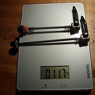 Gewicht Shimano Schnellspanner LX 100 / 135