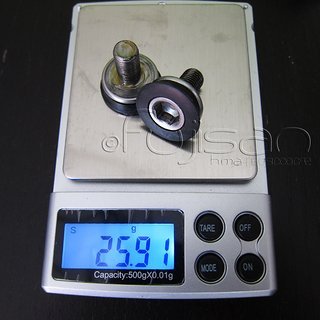 Gewicht Shimano Schrauben, Muttern Kurbelarmschraube M8x15, Stahl