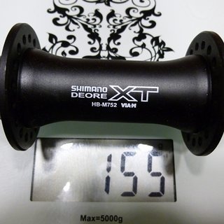 Gewicht Shimano Nabe XT HB-M752 100mm/QR, 36-Loch