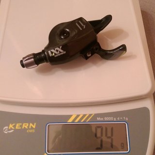 Gewicht SRAM Schalthebel XX1 11-fach