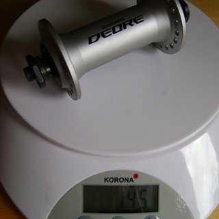 Gewicht Shimano Nabe Deore HB-M590 100mm/QR, 36-Loch