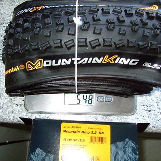 Gewicht Continental Reifen Mountain King II Racesport 26x2.2", 55-559