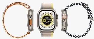 Die drei neuen Armbänder der Apple Watch Ultra: Alpine, Trail und Ocean-Loop. (v.l.n.r.)