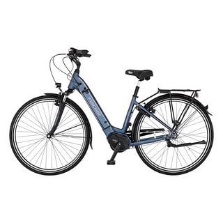 Das Fischer Cita 2.1i 418 ist ein E-Bike mit tiefem Einstieg, Federgabel und Bafang M200-Mittelmotor.