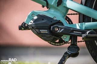 Um das maximale Zuladungsgewicht von 70 kg und das stattliche maximale Systemgewicht von 220 kg zu bewegen, ist das Moca mit einem Shimano EP6 Cargo-Motor ausgestattet.