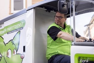 Die emissionsfreie Zustellung von Grünfuchs erfolgt ausschließlich mit E-Lastenrädern und E-Vans.