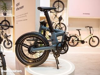 Die Bikes von Eovolt machen auch gefaltet eine schöne Figur.